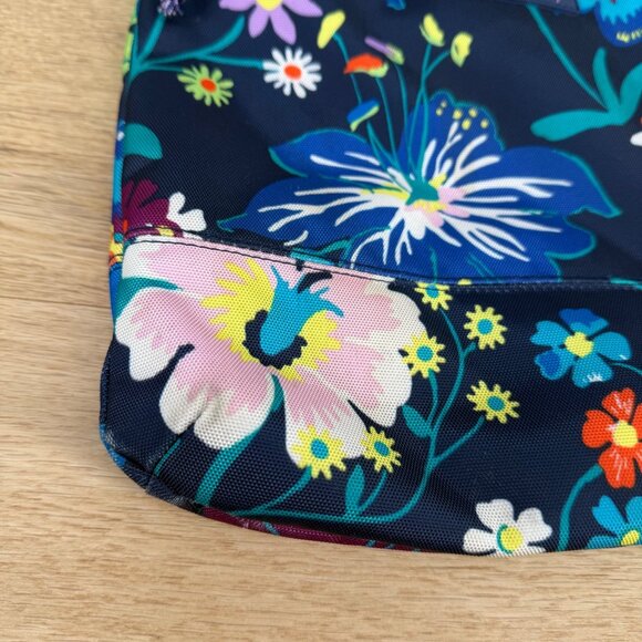 Vera Bradley Lighten Up Slim Crossbody Bag Purse Dark Blue Floral Casual Nylon - Picture 5 of 15